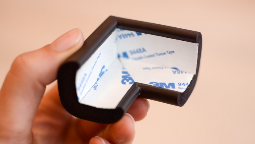 the sure basics has attached adhesive that is wider than some of the...