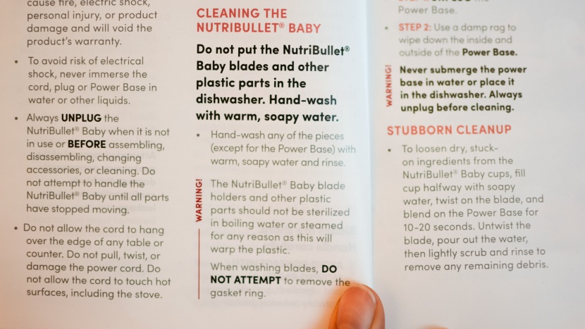 we noticed a difference between online marketing and the user manual...