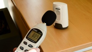 In a separate space, we set up the baby unit with music playing at a...