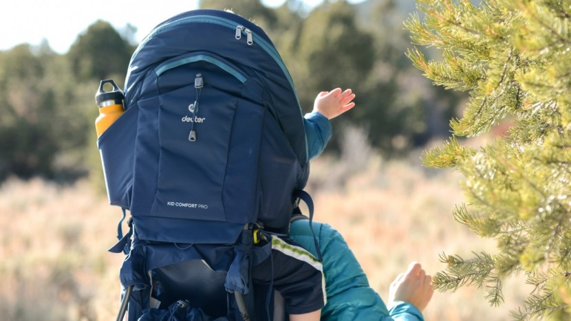 deuter kid comfort pro - the deuter pro has multiple pockets on the back of the pack.