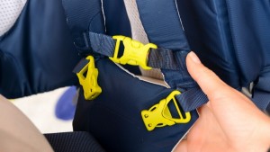 The Pro's child harness is easy to adjust and the straps are padded...