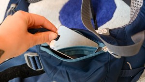 The Comfort Pro includes a rearview mirror in the waist pocket for...