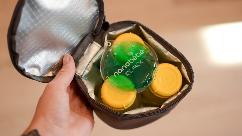the duet comes with a small cooler and ice pack to keep expressed...