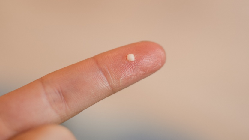 even when warmed between the fingers, the beads do not melt or...