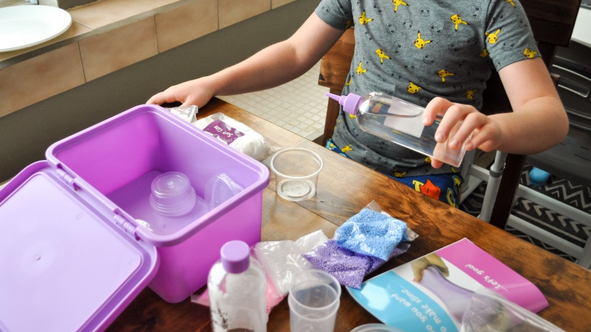 slime and putty - the unicorn kit comes with a a lot of stuff, but it all feels...