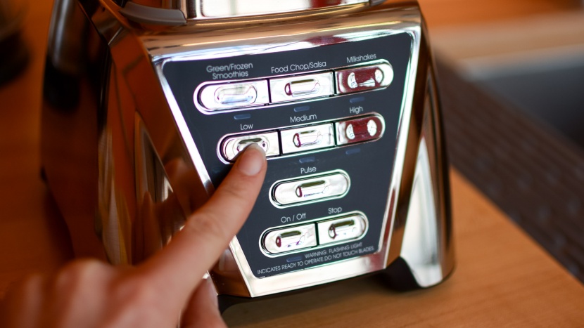 oster pro 1200 blender - the blender&#039;s control panel includes multiple settings, including...