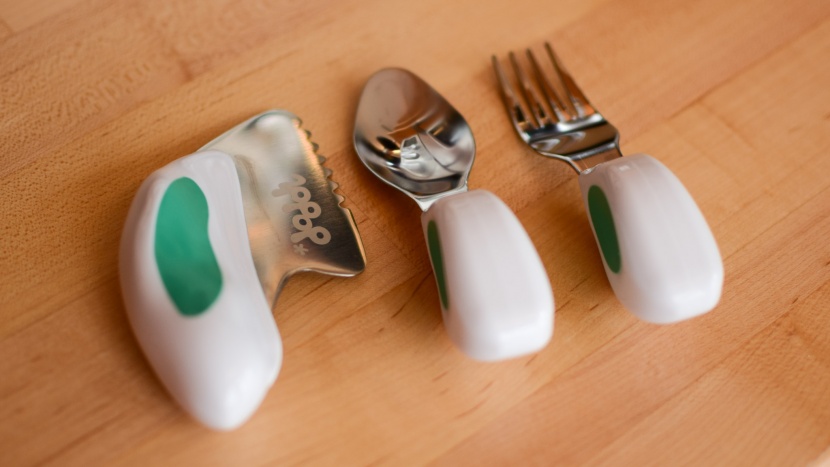 toddler utensils come in various materials, or a combination of...