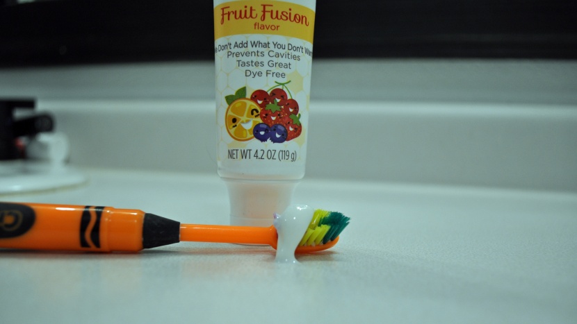 kids toothpaste - the fruit fusion flavor of the burts bees paste was a hit or miss...