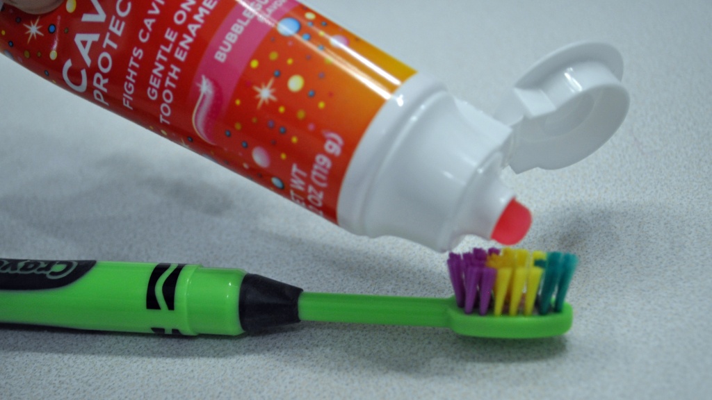 kids toothpaste - the bright pink color of this crest toothpaste was well-liked by...