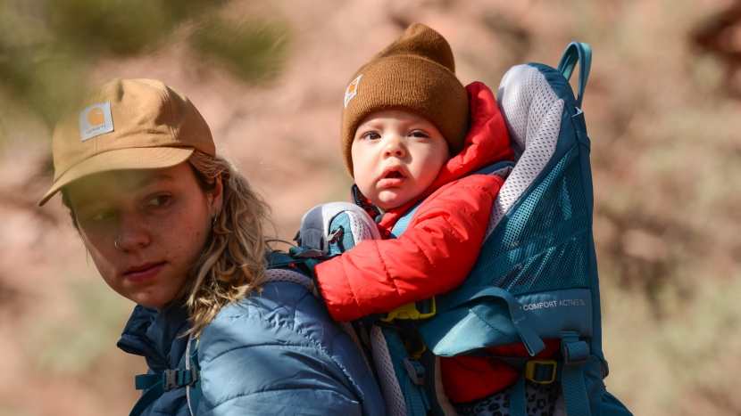 baby backpack - the comfort active sl is cozy for little ones with a padded seat...