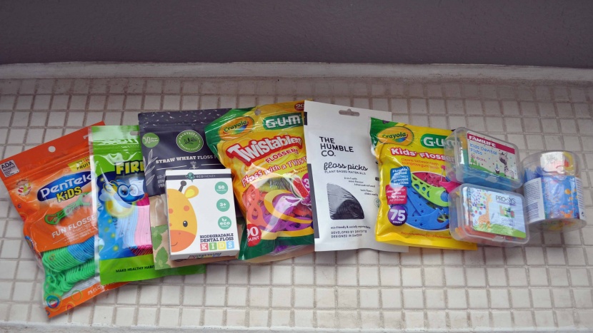 kids flossers - most disposable flossers are plastic and end up in the landfill...