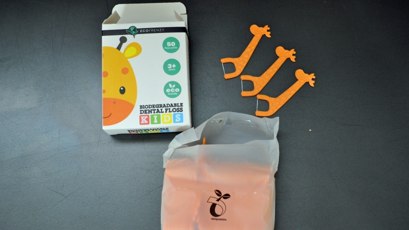 kids flossers - eco-frenzy flossers come in a compostable bag and recyclable box and...