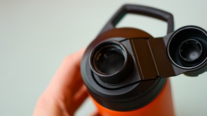 The lid of the CamelBak Chute Mag was easy enough for little hands...