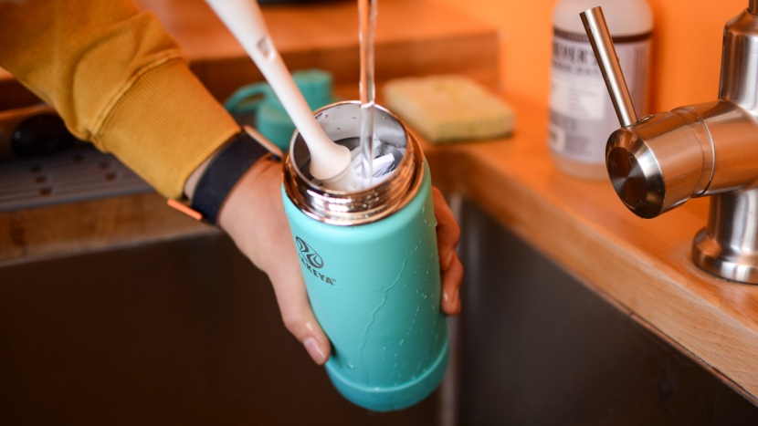 kids water bottle - the takeya actives isn't difficult to clean as long as you use a...