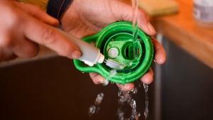 Most lids in our review require straw brushes to reach nooks and...