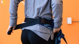 Pulling the Explore's waistband strap from the back might prove...