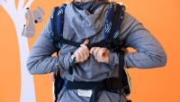 Reaching the Explore's cross strap will be challenging for some...