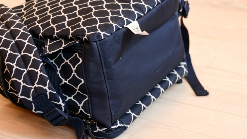 the bananafish backpack has a flat bottom and casual design that is...