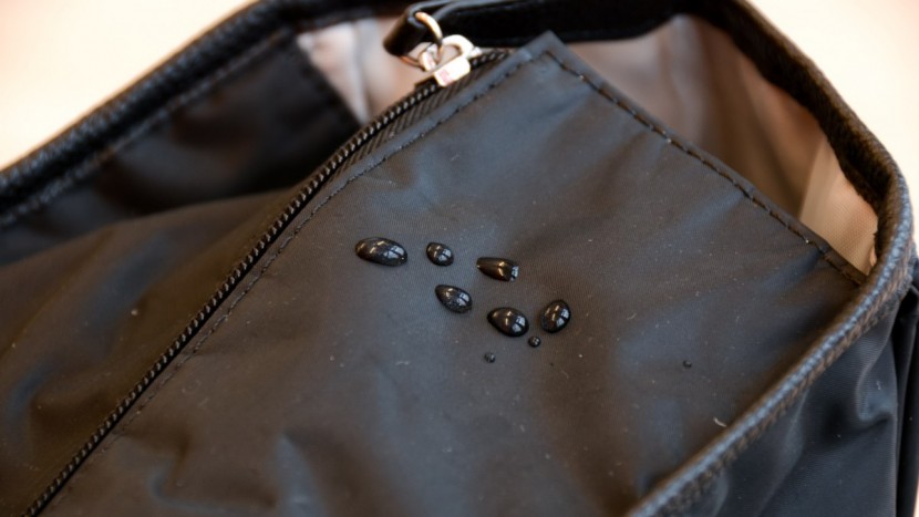 the type a has very liquid repellent fabric, which helps it stay...