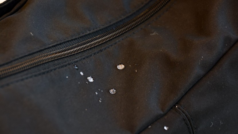 the fabric on the medela is somewhat repellent which can help it...