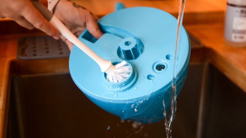 crane drop - you will need a bottle brush or some kind of tool to get the inside...