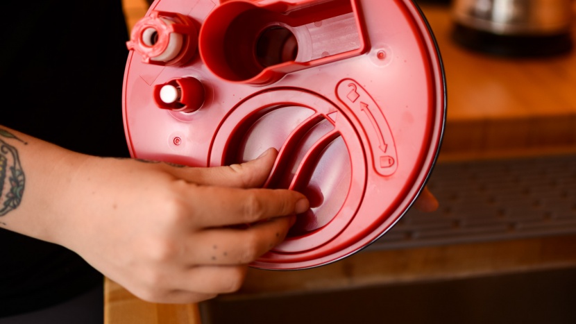 the opening on the honeywell vessel is easy to open and large enough...