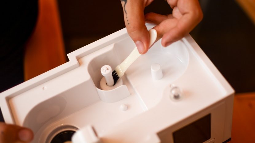 taotronics tt-ah001 - the taotronics includes a brush for keeping the sonic plate and...