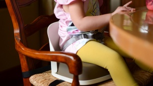 The OXO Tot Perch and Straps materials are easy to wipe down and...