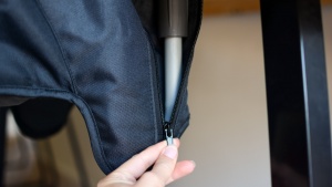 The Inglesina Fast Table has zip-up sleeve-like covers that hide any...