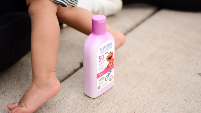 the blue lizard bottle changes color once exposed to uv rays. this...