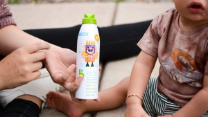 The Babyganics non-aerosol spray is appealing for its ease of...