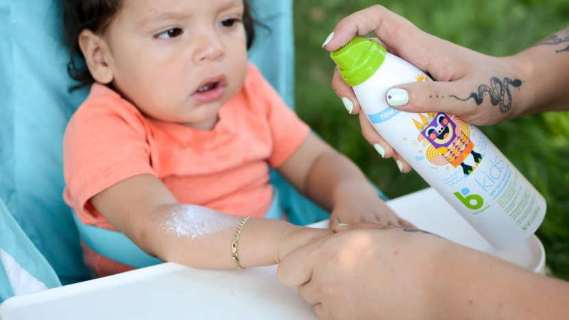 baby sunscreen - the babyganics spray can be useful for getting lotion on quickly.