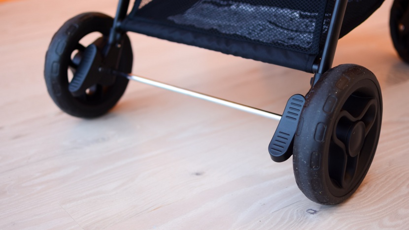 graco nimblelite - the brakes are double-action on the nimblelite, which is more for...