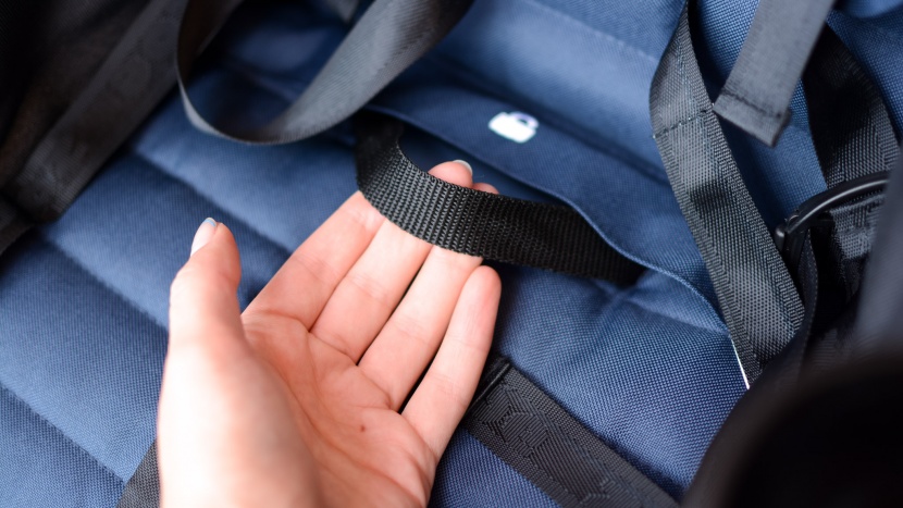 folding the twin+ is a two handed process of pulling up on dual...