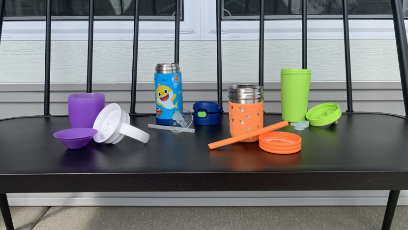sippy cup - cups come in a variety of styles, materials, and number of parts.