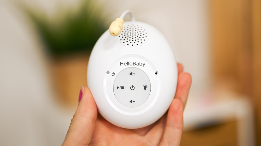 hellobaby hb180 - the hb180 baby unit has a button for the night light for quick...