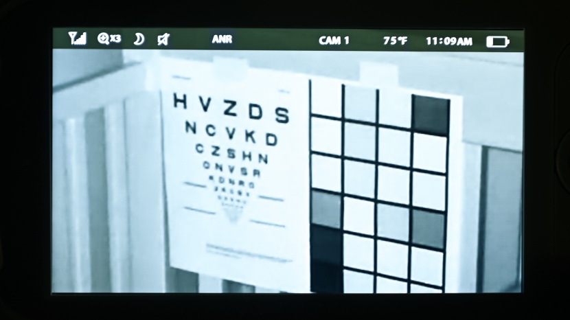 zoom works well with the pro providing clarity on the test and color...