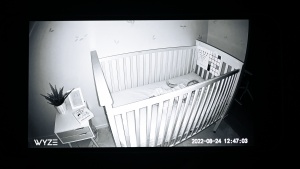 The night time video of the Wyze has a minor hot spot but overall...