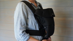 The carrier's material and structure allow the head and neck support...