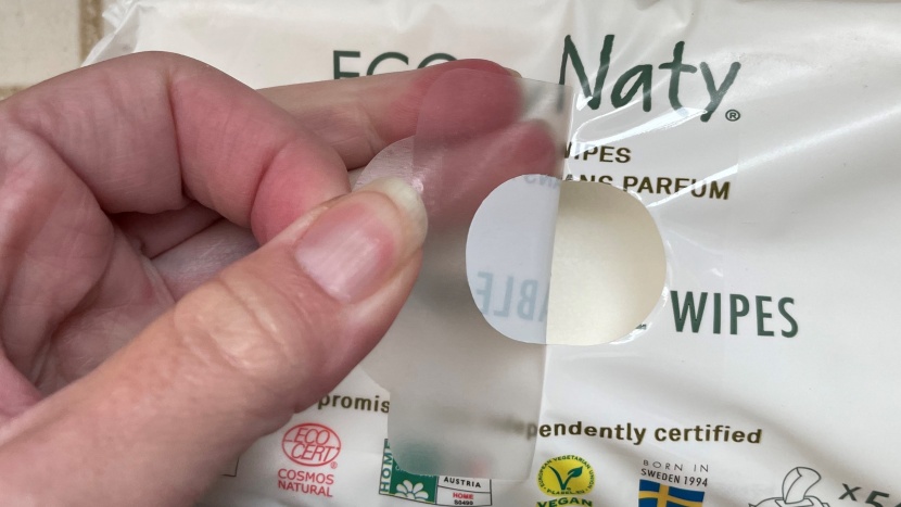 baby wipes - the film flap on the eco naty wipes is harder to open than some of...