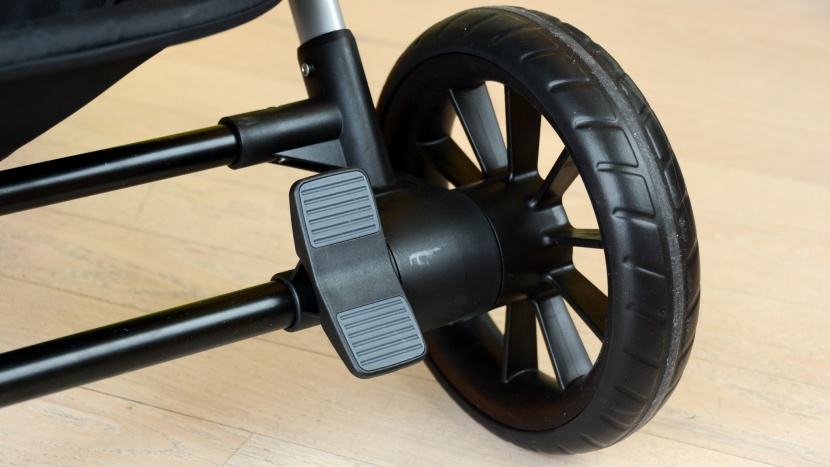 evenflo pivot xpand double - the rocker-style brake pedal on the pivot is very easy to use and...