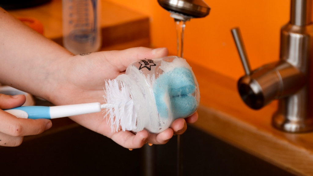 baby bottle - we suggest handwashing all plastic bottles and parts, despite being...