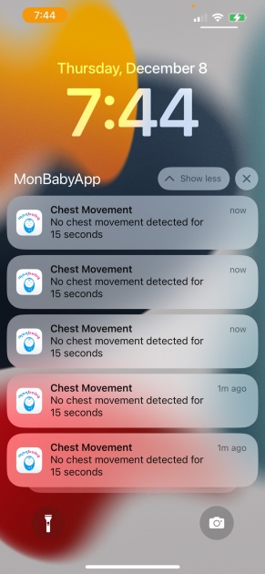 monbaby smart button v3 - alerts for the monbaby show up on your smartphone, similar to a...