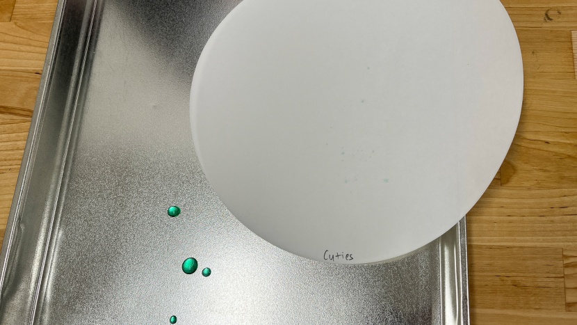 cuties complete care - very little liquid ended up in the pan during our leak prediction...