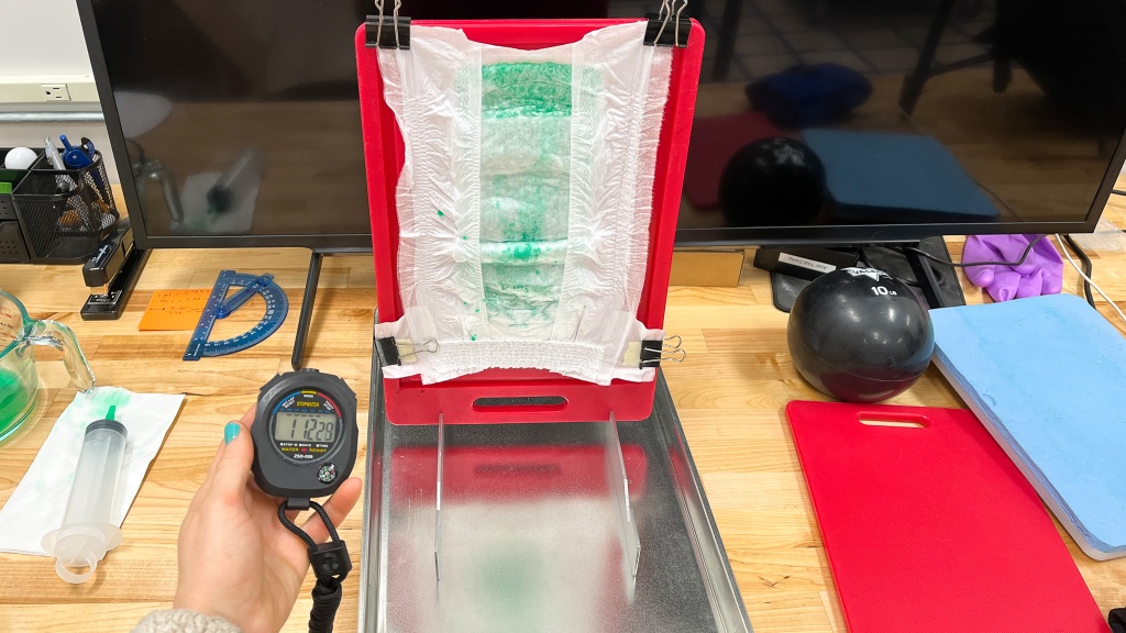 disposable diaper - each diaper is put through the rigors of absorbency and leakage...