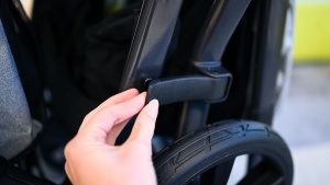 The City Select has an automatic lock t help keep the stroller...