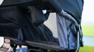 When the seatbacks on the Joovy Zoom are reclined, there is...