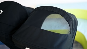 The mesh peek-a-boo window is somewhat hard to see through on the...