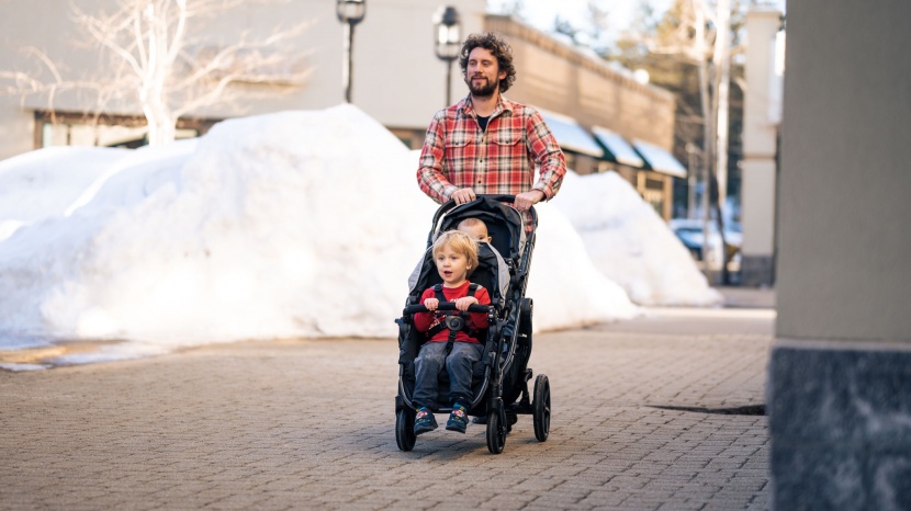 baby jogger city select 2 double - the select might have a narrow footprint for ease of moving through...