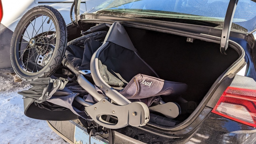 depending on your car or the size of your trunk, the joovy zoom...